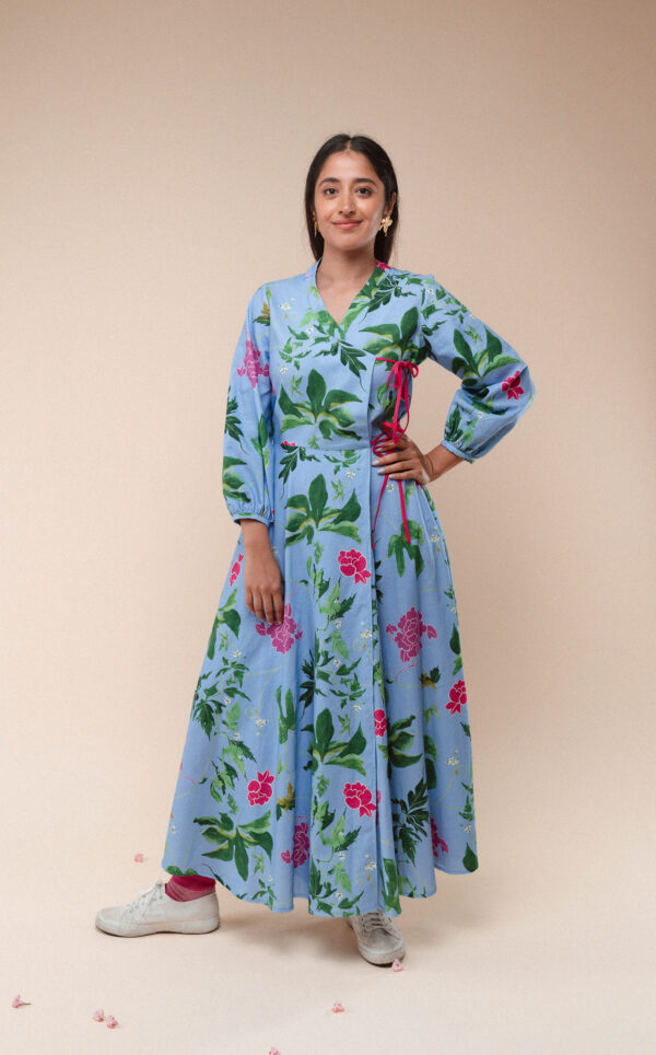 Peonies Dream Wrap Dress _ Pre-order